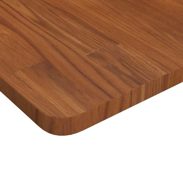 Tischplatte Quadratisch Dunkelbraun 40x40x2,5cm Eiche Behandelt