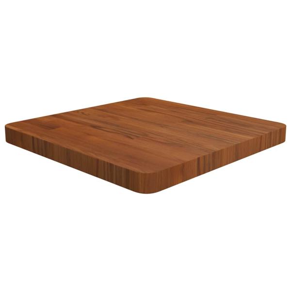 ARDEBO.de - Tischplatte Quadratisch Dunkelbraun 50x50x4cm Behandelte Eiche