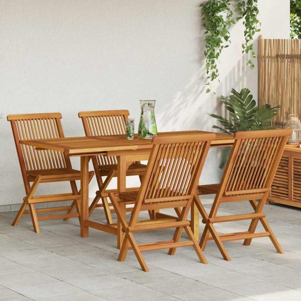 ARDEBO.de - 5-tlg. Garten-Essgruppe Massivholz Teak
