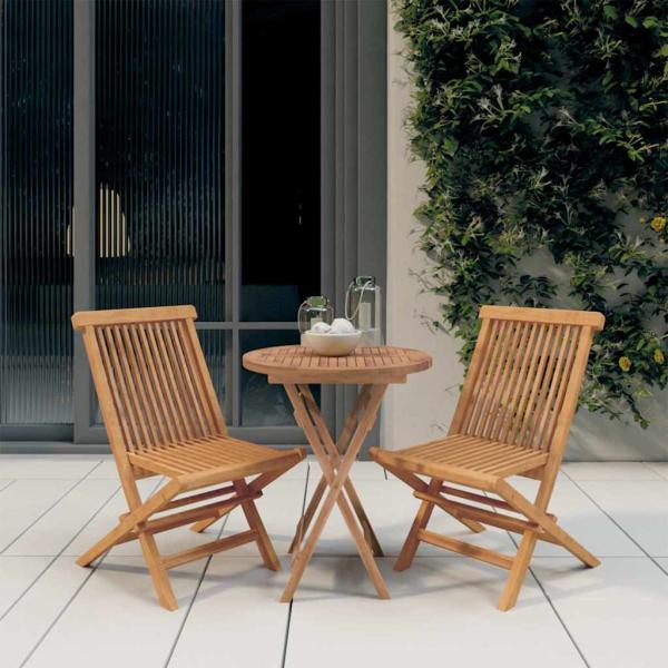 ARDEBO.de - 3-tlg. Garten-Essgruppe Massivholz Teak