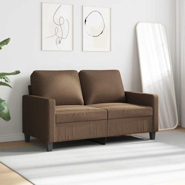 2-Sitzer-Sofa Braun 120 cm Stoff