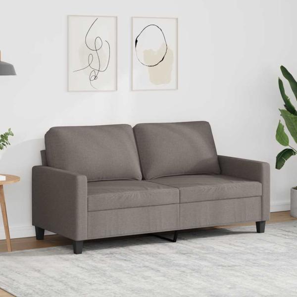 ARDEBO.de - 2-Sitzer-Sofa Taupe 140 cm Stoff