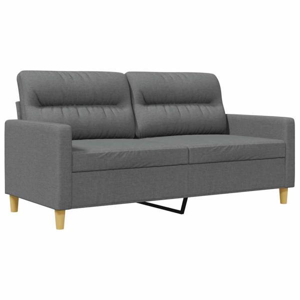 2-Sitzer-Sofa Dunkelgrau 140 cm Stoff