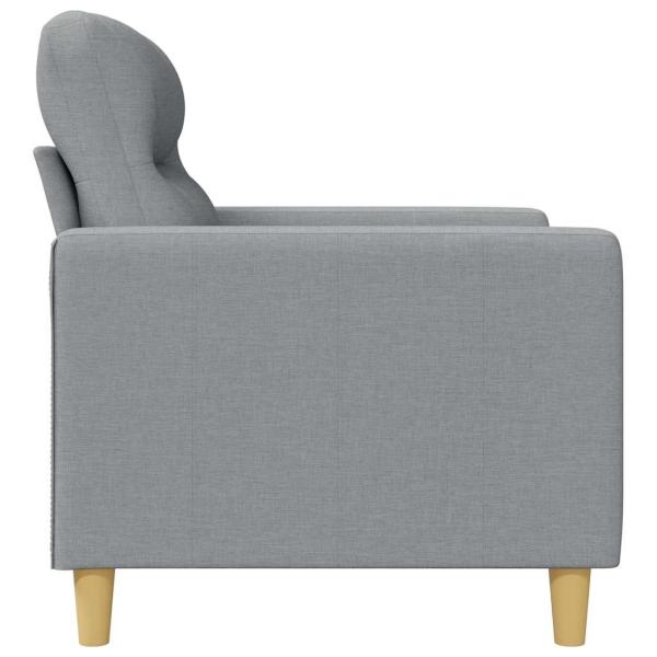 3-Sitzer-Sofa Hellgrau 180 cm Stoff