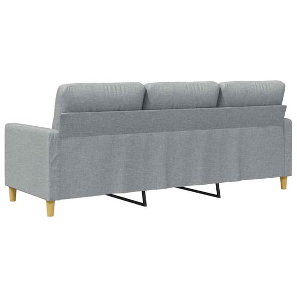 3-Sitzer-Sofa Hellgrau 180 cm Stoff