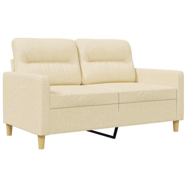 2-Sitzer-Sofa Creme 120 cm Stoff
