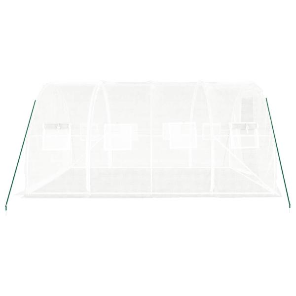 Gewächshaus mit Stahlrahmen Weiß 12 m² 4x3x2 m