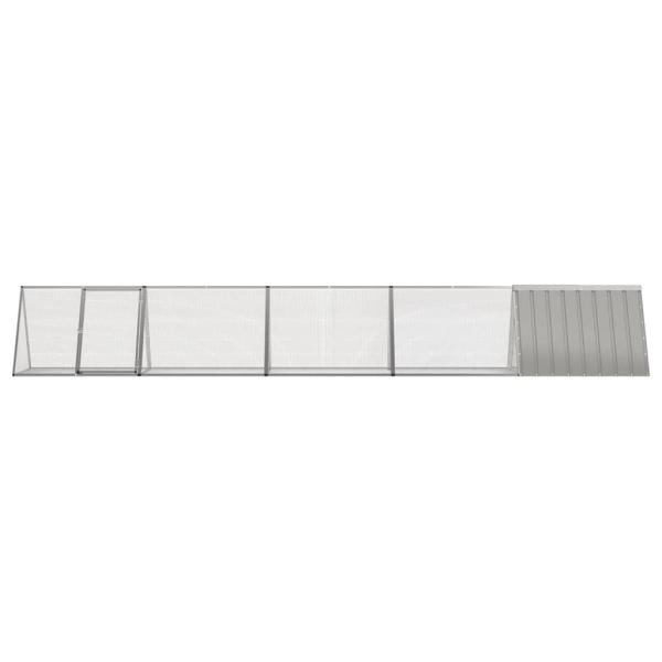 Kaninchenkäfig Grau 504,5x80,5x71 cm Verzinkter Stahl