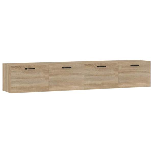 Wandschr?nke 2 Stk. Sonoma-Eiche 100x36,5x35 cm Holzwerkstoff