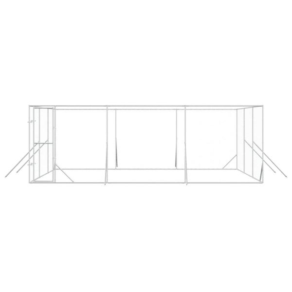 Outdoor-Hundezwinger Silbern 6x6x2 m Verzinkter Stahl