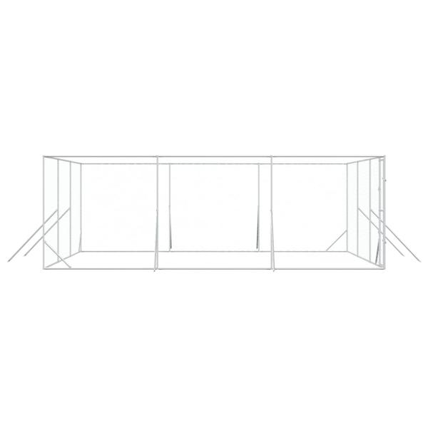 Outdoor-Hundezwinger Silbern 6x6x2 m Verzinkter Stahl