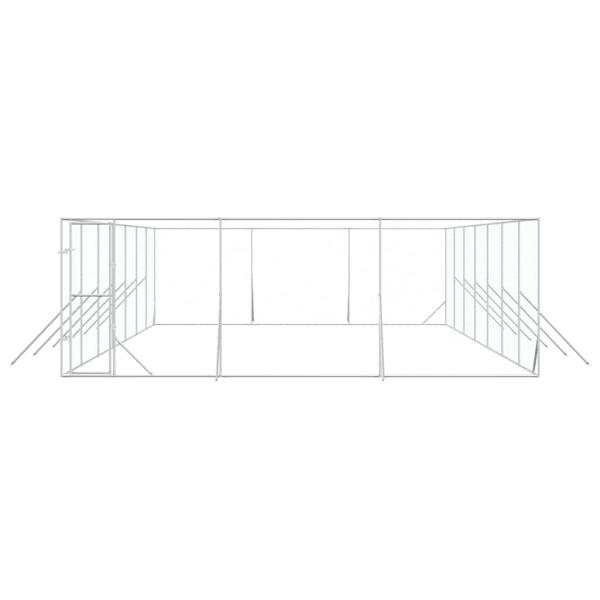 Outdoor-Hundezwinger Silbern 6x14x2 m Verzinkter Stahl