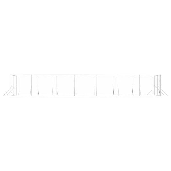 Outdoor-Hundezwinger Silbern 6x14x2 m Verzinkter Stahl