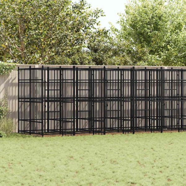 ARDEBO.de - Outdoor-Hundezwinger Stahl 16,59 m²