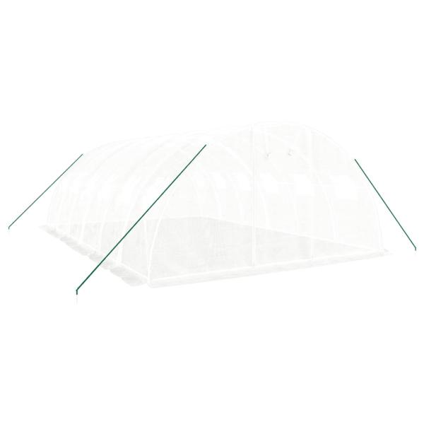 Gewächshaus mit Stahlrahmen Weiß 24 m² 6x4x2 m