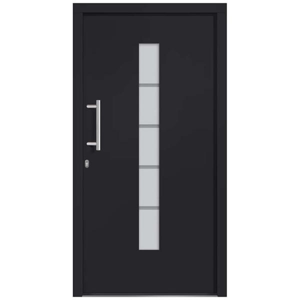 Haustür Aluminium und PVC Anthrazit 110x210 cm
