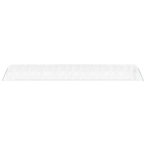 Gewächshaus mit Stahlrahmen Weiß 90 m² 18x5x2,3 m