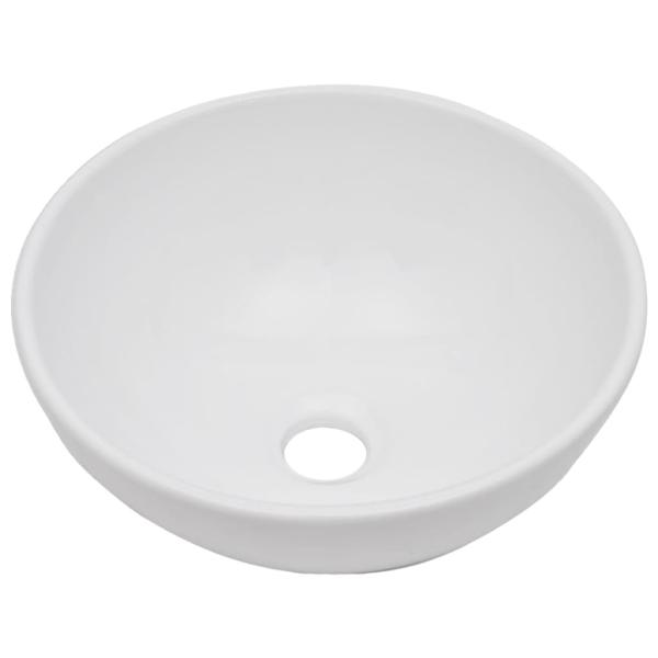 2-tlg. Badmöbel-Set Keramik Eichenbraun