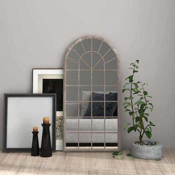 ARDEBO.de - Spiegel Sandfarben 90x45 cm Eisen für den Innenbereich
