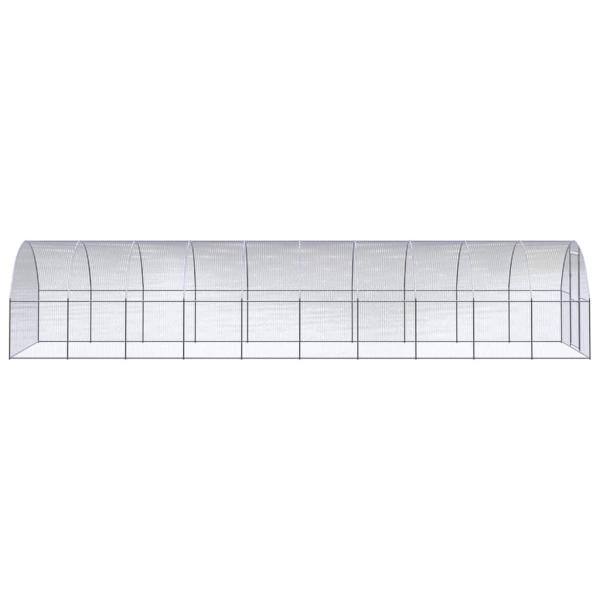 Outdoor-Hühnerstall 3x10x2 m Verzinkter Stahl