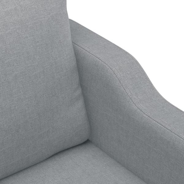 2-Sitzer-Sofa Hellgrau 140 cm Stoff