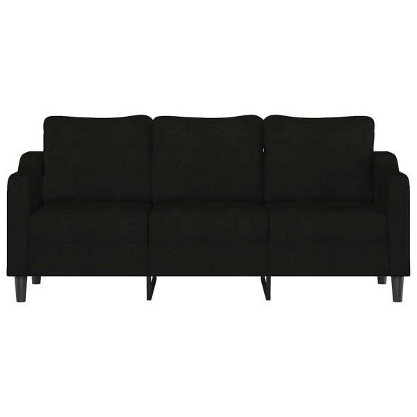 3-Sitzer-Sofa Schwarz 180 cm Stoff