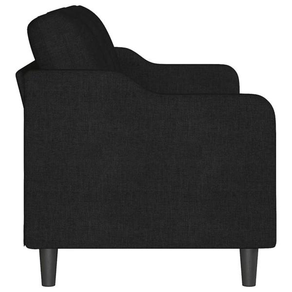 3-Sitzer-Sofa Schwarz 180 cm Stoff