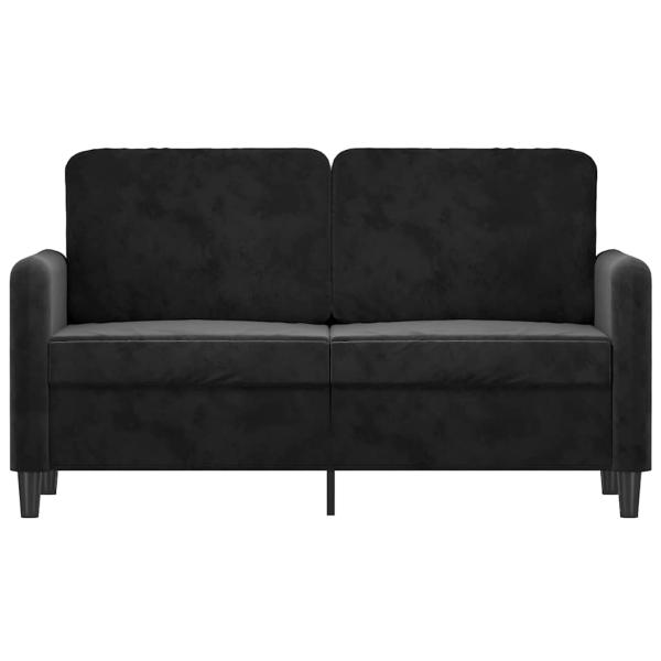 2-Sitzer-Sofa Schwarz 120 cm Samt