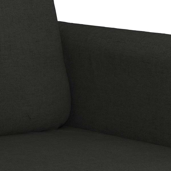 2-Sitzer-Sofa Schwarz 140 cm Stoff