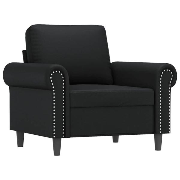 Sessel Schwarz 60 cm Kunstleder
