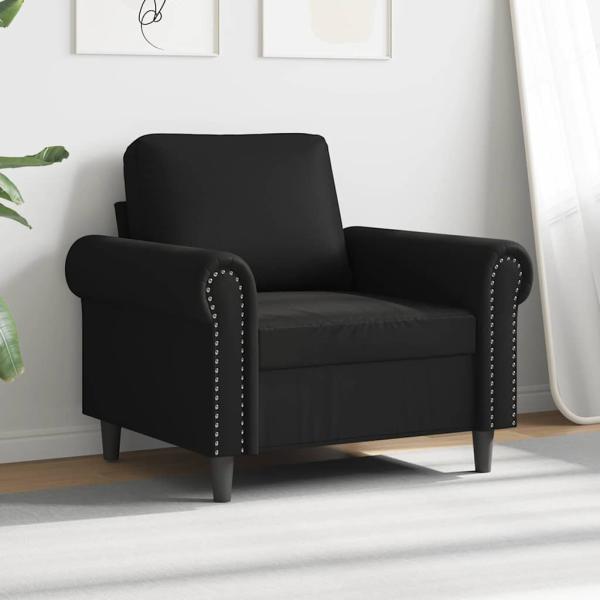 Sessel Schwarz 60 cm Kunstleder