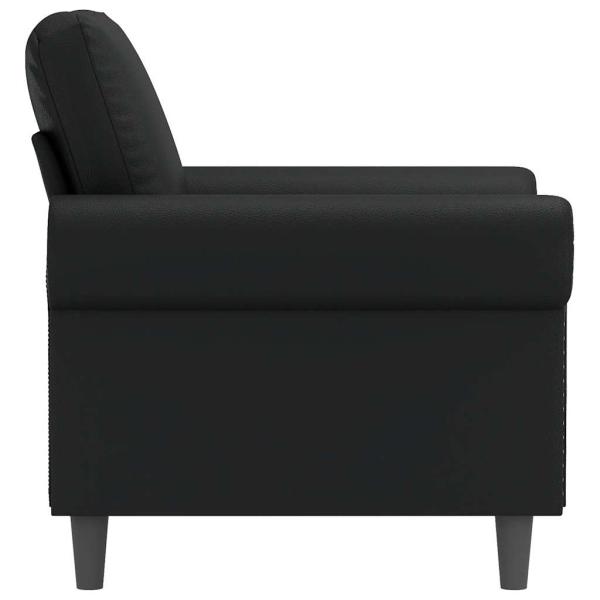 Sessel Schwarz 60 cm Kunstleder