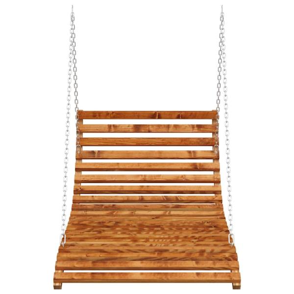 Bett-Schaukel Bugholz Massiv mit Teak-Finish 115x147x46 cm
