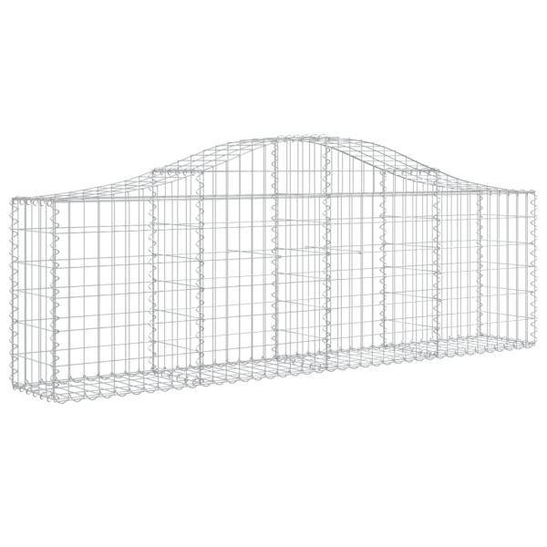 Gabione mit Hochbogen 200x30x60/80 cm Verzinktes Eisen
