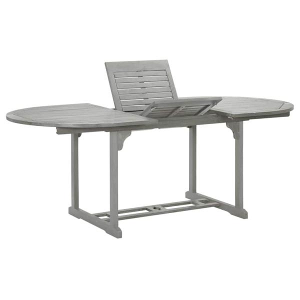 ARDEBO.de - Gartentisch Grau 200x100x75 cm Massivholz Akazie