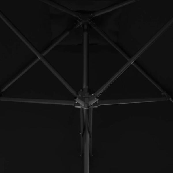 Sonnenschirm mit Stahl-Mast 300x230 cm Schwarz