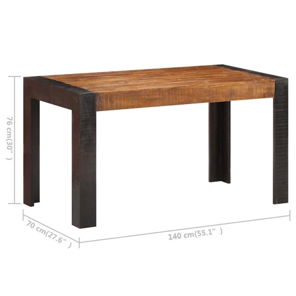 Esstisch 140x70x76 cm Raues Mango-Massivholz