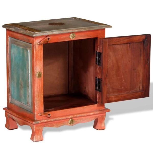 Nachttisch Massivholz Mango Orange