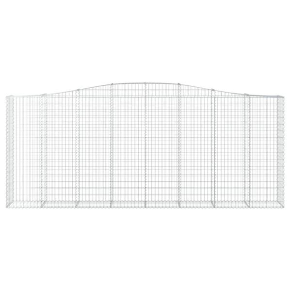 Gabione mit Hochbogen 400x50x160/180 cm Verzinktes Eisen