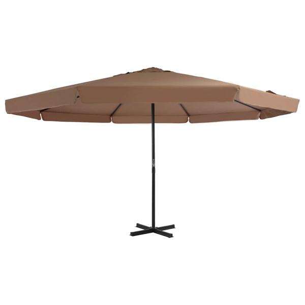 ARDEBO.de - Sonnenschirm mit Aluminium-Mast 500 cm Taupe