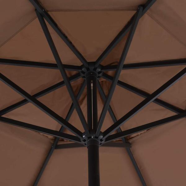 Sonnenschirm mit Aluminium-Mast 500 cm Taupe