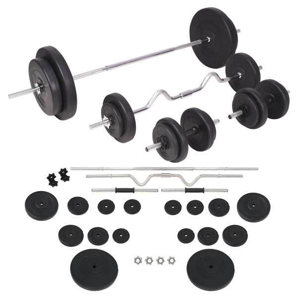 ARDEBO.de - Langhantel- und Kurzhantelset 90 kg