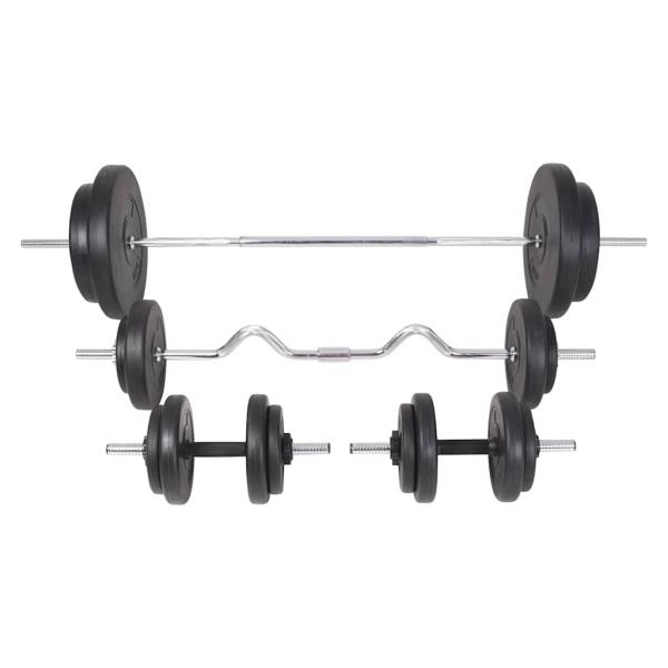 Langhantel- und Kurzhantelset 90 kg