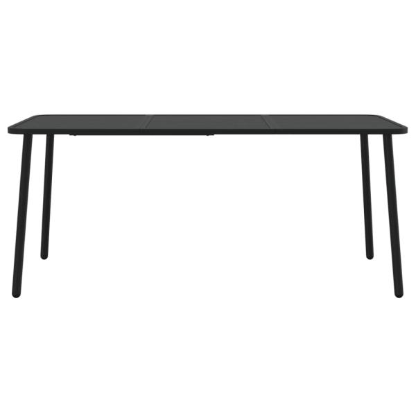 Gartentisch Anthrazit 165x80x71 cm Stahl