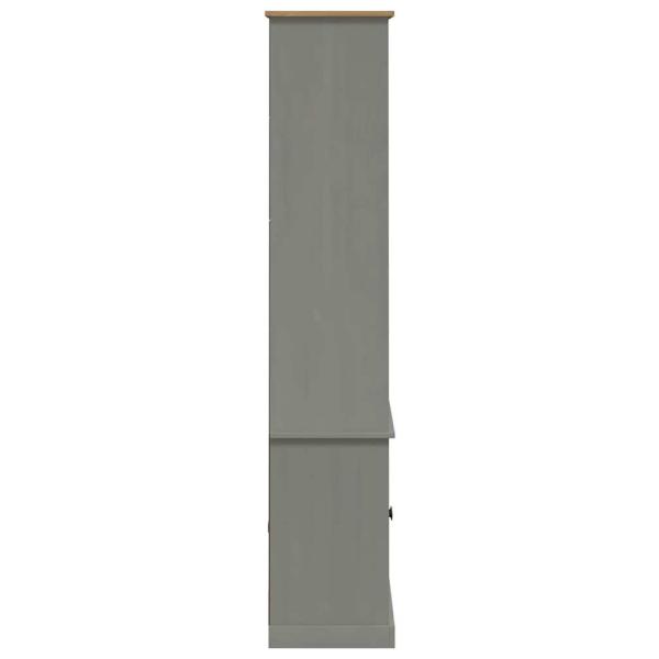 Bücherregal VIGO Grau 85x35x170 cm Massivholz Kiefer