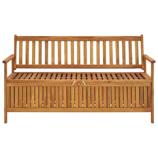 Gartenbank mit Stauraum 148 cm Massivholz Akazie