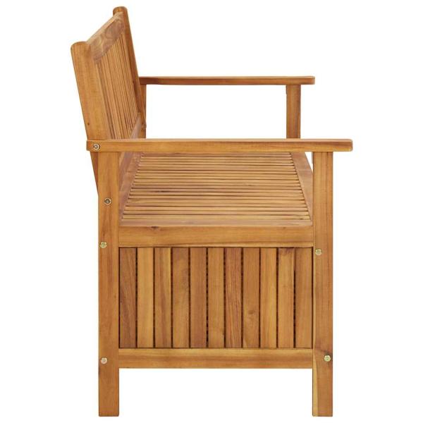 Gartenbank mit Stauraum 148 cm Massivholz Akazie