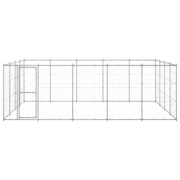 Outdoor-Hundezwinger Verzinkter Stahl 24,2 m²