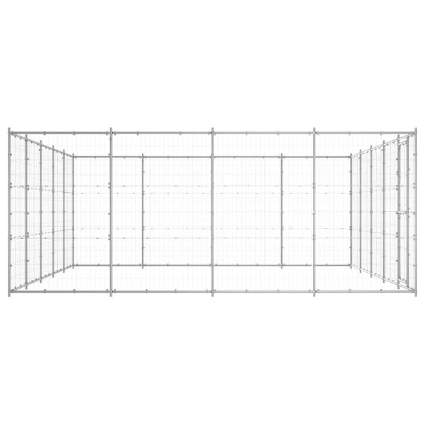 Outdoor-Hundezwinger Verzinkter Stahl 24,2 m²