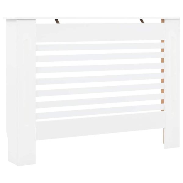 Heizkörperverkleidungen 2 Stk. Weiß 112 x 19 x 81,5 cm MDF